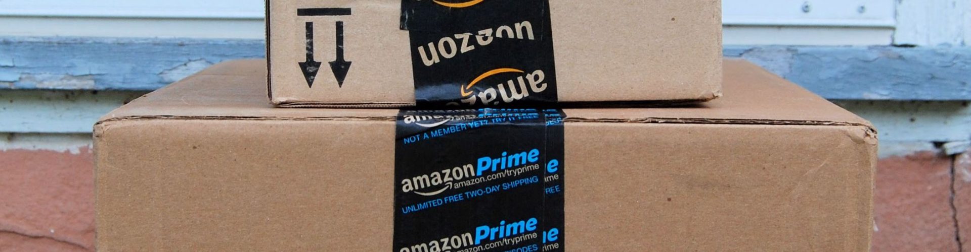Hagerstown, MD, USA - June 2, 2014: Image of an Amazon packages. Amazon is an online company and is the largest retailer in the world.