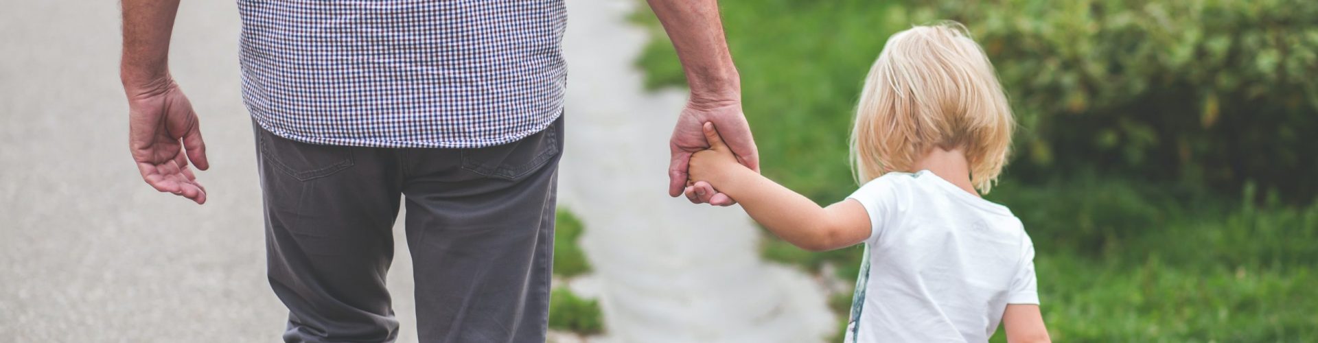 man-and-child-walking-near-bushes-during-daytime-167300